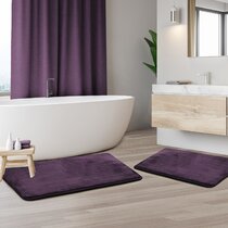 purple and gray bathroom rugs